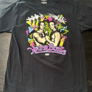 AEW Young Bucks Black Graphic T-Shirt